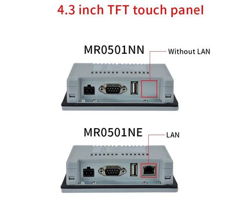 4.3 Inch HMI Human Machine Interface DC 12V/24V Input Voltage Suitable for Various Applications in 0-50C Temperature