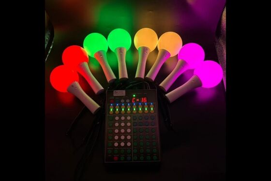 DMX Wireless Controller Providing Wireless Control for Rechargeable LED Ball Sticks Used in Concerts and Multi Day Rehearsals